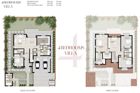 Cordoba: फ़्लोर प्लान Type A, 3,412 sq ft