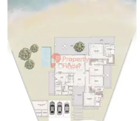 جزيرة رمان: مخطط الطابق Type C + Maid, 4,974 sq ft