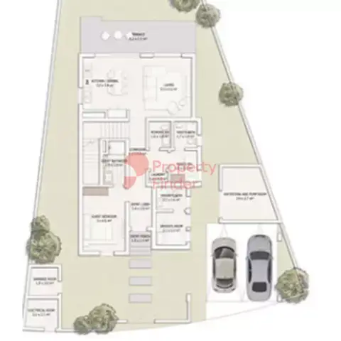 جزيرة رمان: مخطط الطابق Type A + Maid, 2,862 sq ft