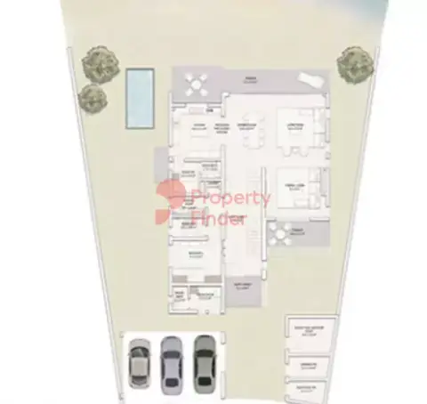 جزيرة رمان: مخطط الطابق Type D + Maid, 4,886 sq ft