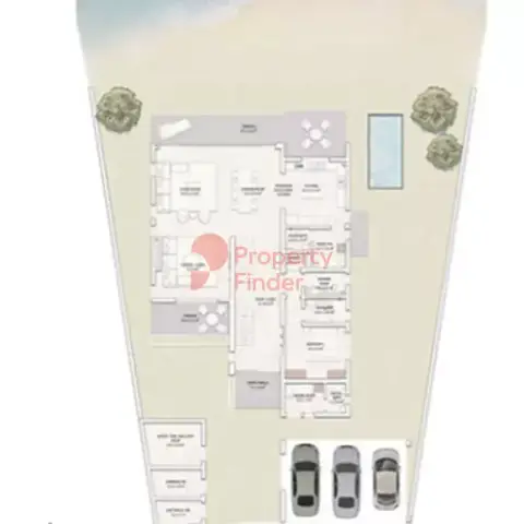 جزيرة رمان: مخطط الطابق Type C + Maid, 4,886 sq ft