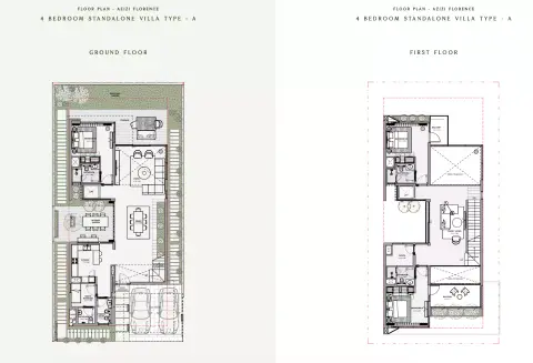 Azizi Florence: Floor plan Type A, 3,881 sq ft