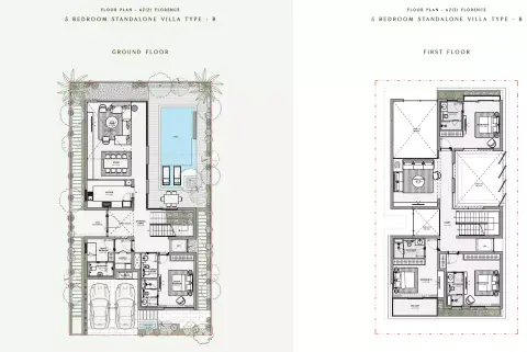 Azizi Florence: Floor plan Type B, 4,629 sq ft