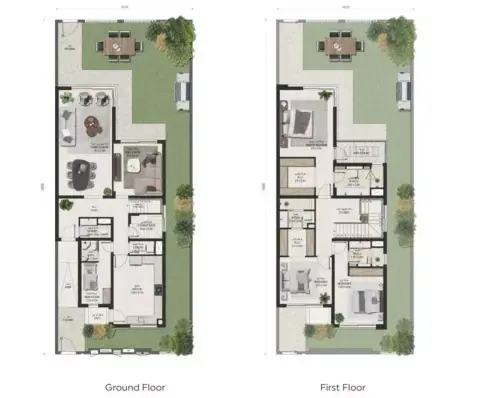 Sharjah Sustainable City II: Floor plan Type 1, 2,622 sq ft