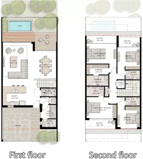 The View Island: Floor plan Type J, 3,315 sq ft