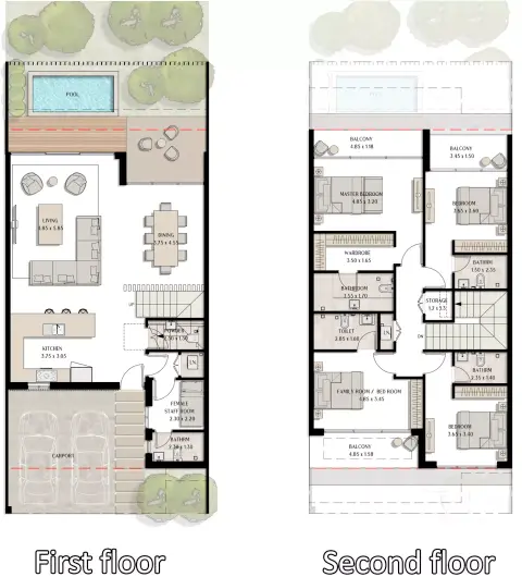 The View Island: Floor plan Type O, 3,315 sq ft