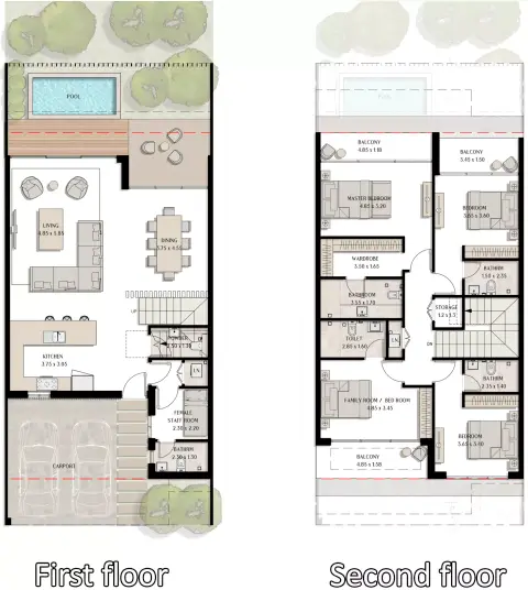 The View Island: Floor plan Type E, 3,315 sq ft