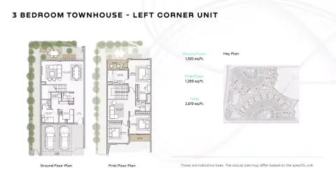 Khalid Bin Sultan City: Floor plan Type A - Left Corner Unit, 2,619 sq ft