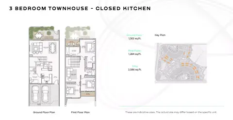 Khalid Bin Sultan City: Floor plan Type A - Close Kitchen, 2,586 sq ft