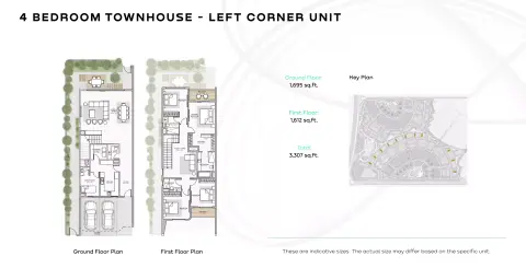 Khalid Bin Sultan City: Floor plan Type A - Left Corner Unit, 3,307 sq ft
