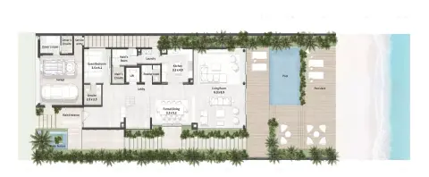 Al Thuraya Island: Floor plan Azura Villas, 7,167 sq ft