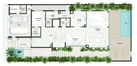 Al Thuraya Island: Floor plan Serene Villas, 7,159 sq ft