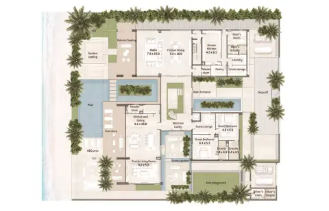 Al Thuraya Island: Floor plan Majestic Mansions, 25,758 sq ft