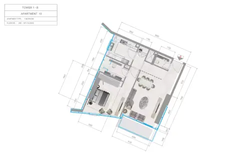 Orchid Towers Phase 1: Plan Type 3-Tower B