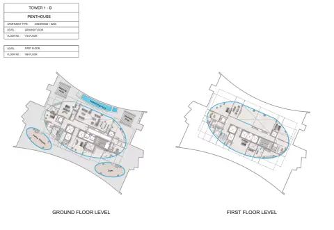 Orchid Towers Phase 1: Plan Type 1+Maid-Tower B