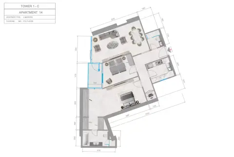 Orchid Towers Phase 1: Plan Type 4-Tower C