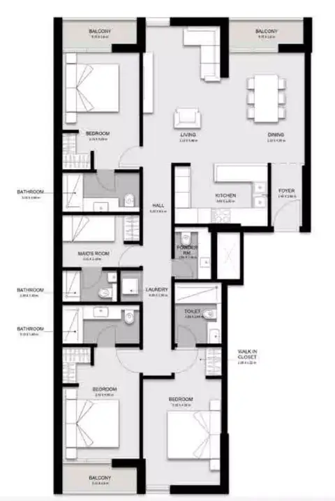 Nama Phase 3: Floor plan Type A, 1,829 sq ft