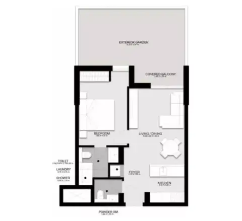 Nama Phase 5: Планировка Type A, 645 sq ft