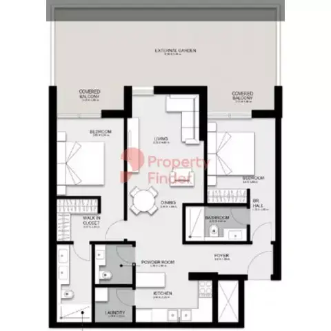 Darb Phase 4: Floor plan Type G-2B08A, 1,513 sq ft