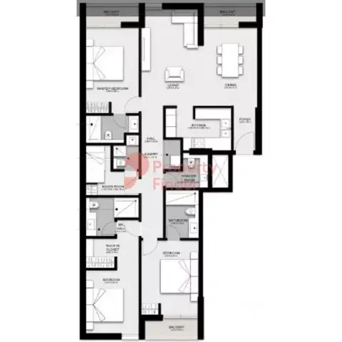 Darb Phase 4: Floor plan Type 3B03B, 1,812 sq ft