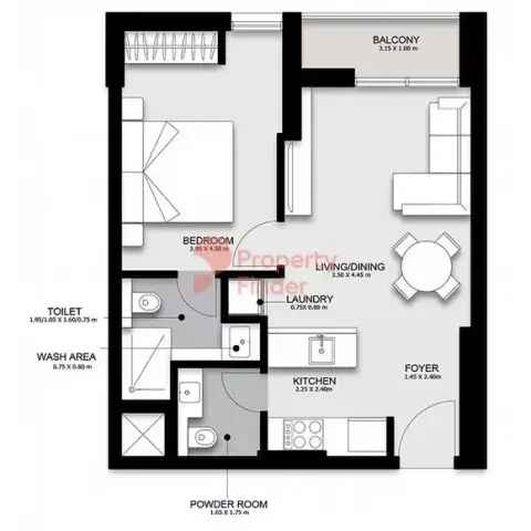 Darb Phase 3: Floor plan Type 1B09B - 219 Level 2