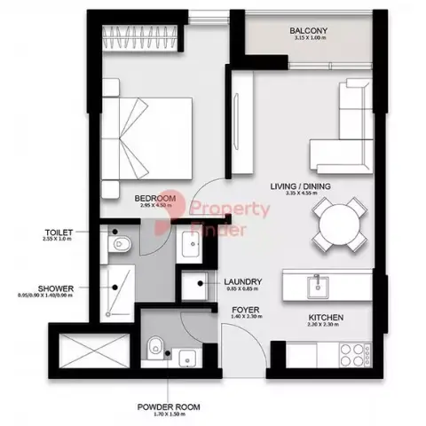 Darb Phase 3: Floor plan Type 1B10B - 206 Level 2