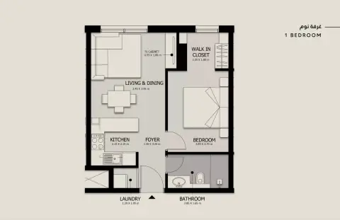 Suroor Phase 2: Floor plan Type A, 474 sq ft