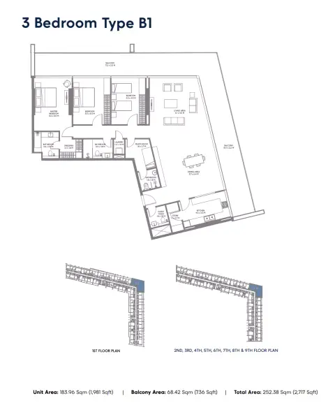 Safa Parkview: Floor plan Type B1, 2,717 sq ft