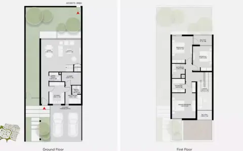 Arada Masaar 3: Floor plan Townhoues Corner, 2,342 sq ft