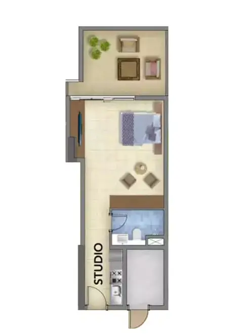 Blue Waves At Bluebay Walk: Plan Type B, 420 sq ft