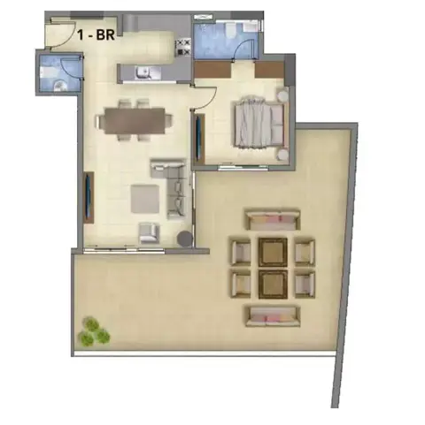 Blue Waves At Bluebay Walk: Plan Type A, 936 sq ft