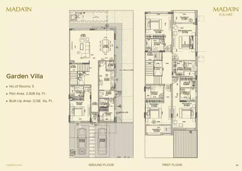 Madain Square: Планировка Garden Villa, 3,136 sq ft