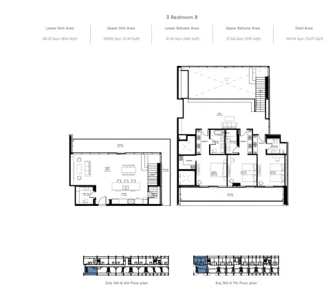 IL Teatro: Floor plan Type B, 3,671 sq ft