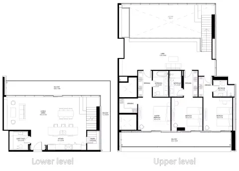 IL Teatro: Floor plan Type A, 3,671 sq ft