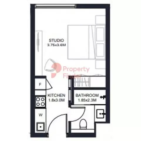 Tiraz Phase 3: Plattegrond Type A, 293 sq ft
