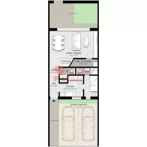 أريم فلل وتاون هاوس: مخطط الطابق Type A, 1,667 sq ft