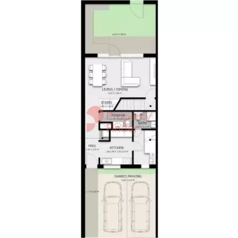 أريم فلل وتاون هاوس: مخطط الطابق Type B, 1,819 sq ft