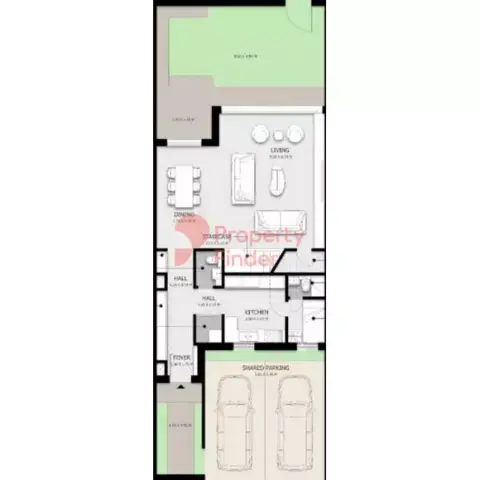 أريم فلل وتاون هاوس: مخطط الطابق Type C, 2,366 sq ft