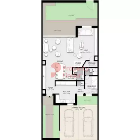 أريم فلل وتاون هاوس: مخطط الطابق Type A, 2,709 sq ft