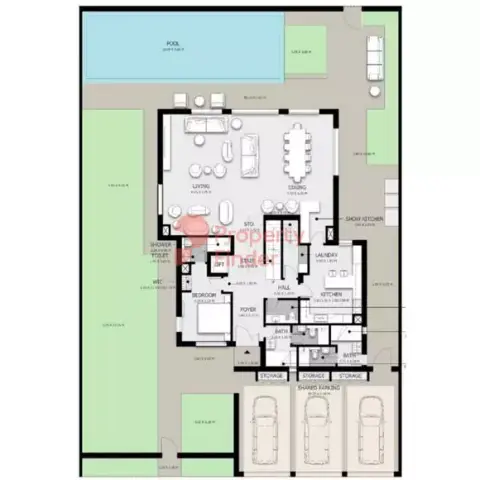 أريم فلل وتاون هاوس: مخطط الطابق Type A, 5,884 sq ft