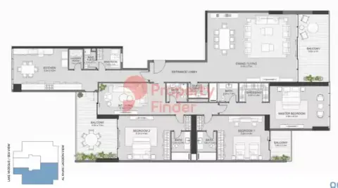 88 Tower: फ़्लोर प्लान Type 1, 4,625 sq ft