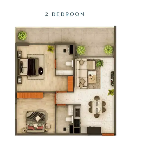 Views VII: Plan Type A, 964 sq ft