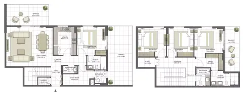 Crystal Residences: Планировка Tower 1- Type 4D-C, 2,662 sq ft