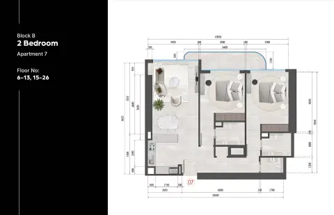 Guzel Tower: Floor plan Block A Type A