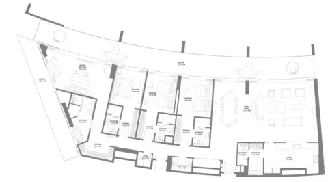 Anantara Sharjah Residences: Планировка Type 1, 4,408 sq ft