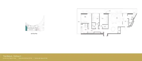 Anantara Sharjah Residences: Планировка Type 3, 3,073 sq ft