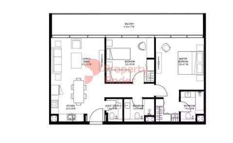 Nesba Phase 2: Floor plan Type L, 1,138 sq ft
