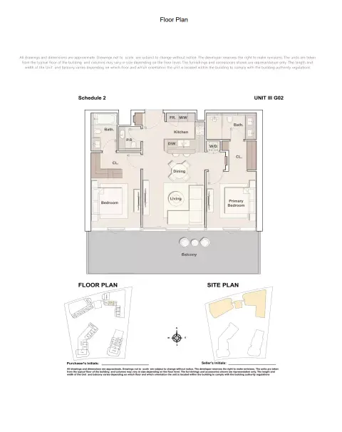Costa Mare: Floor plan Type G02 | Tower III, 1,323 sq ft