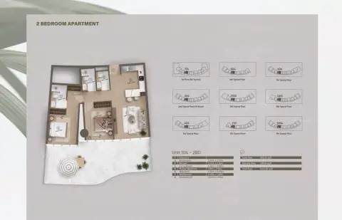 Azure: Floor plan Type 1, 1,406 sq ft