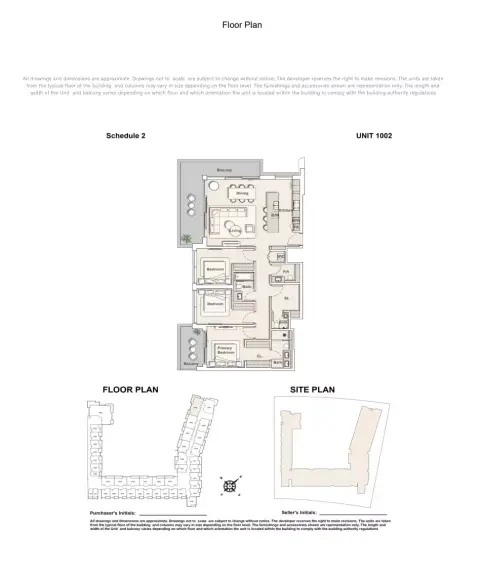 Playa Del Sol: Планировка Type 1002, 1,898 sq ft